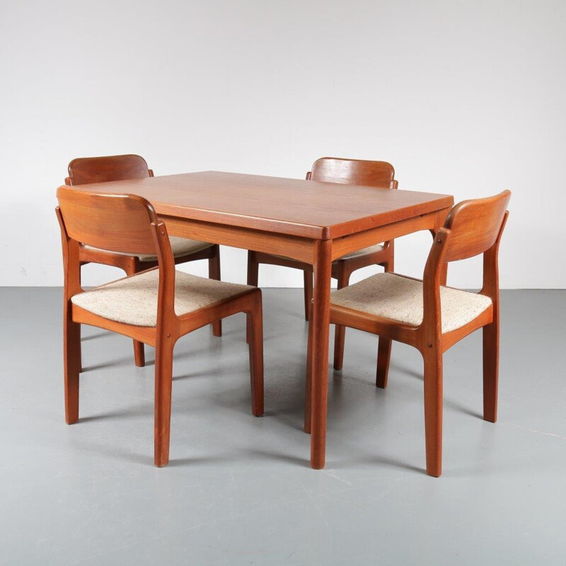 Vintage dining set by Hennning Kjaernulf - 1960s