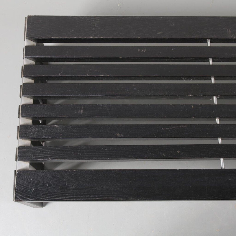 Banc vintage en métal noir pour Slate - 1960