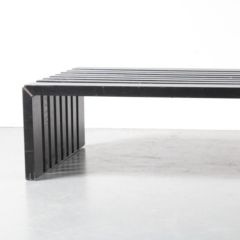 Vintage bench in black metal for Slate - 1960s