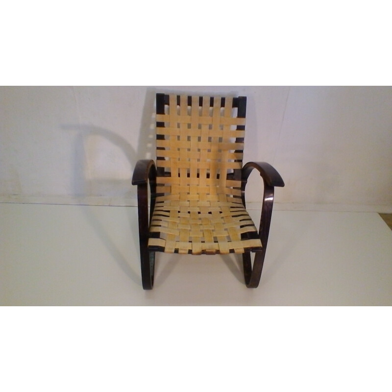 Vintage beukenhouten fauteuil van Jan Vaněk - 1930