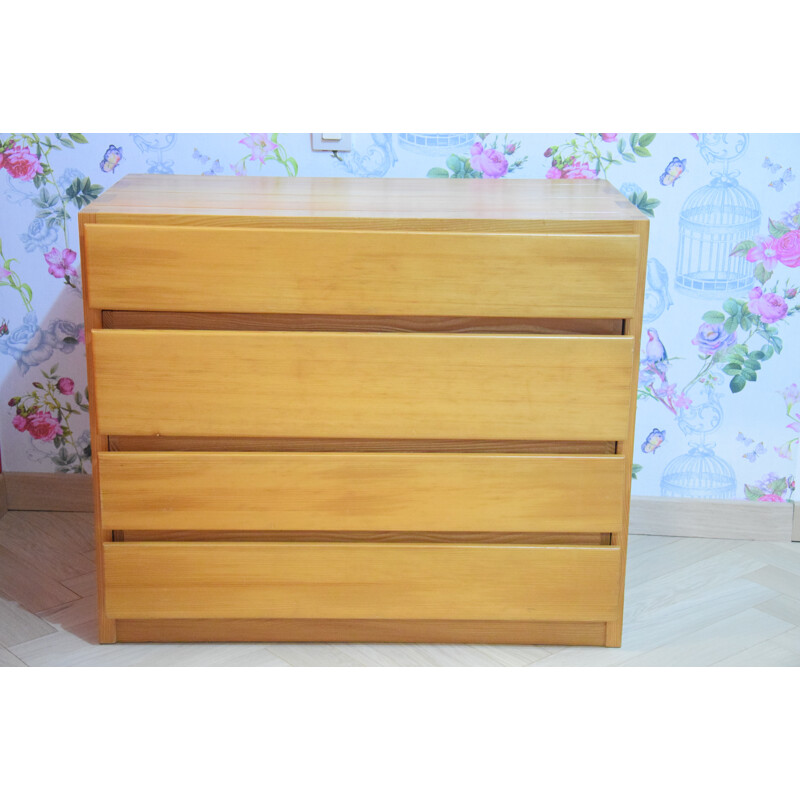 Vintage "Savoie" chest of drawers in solid wood by Regain - 1980s