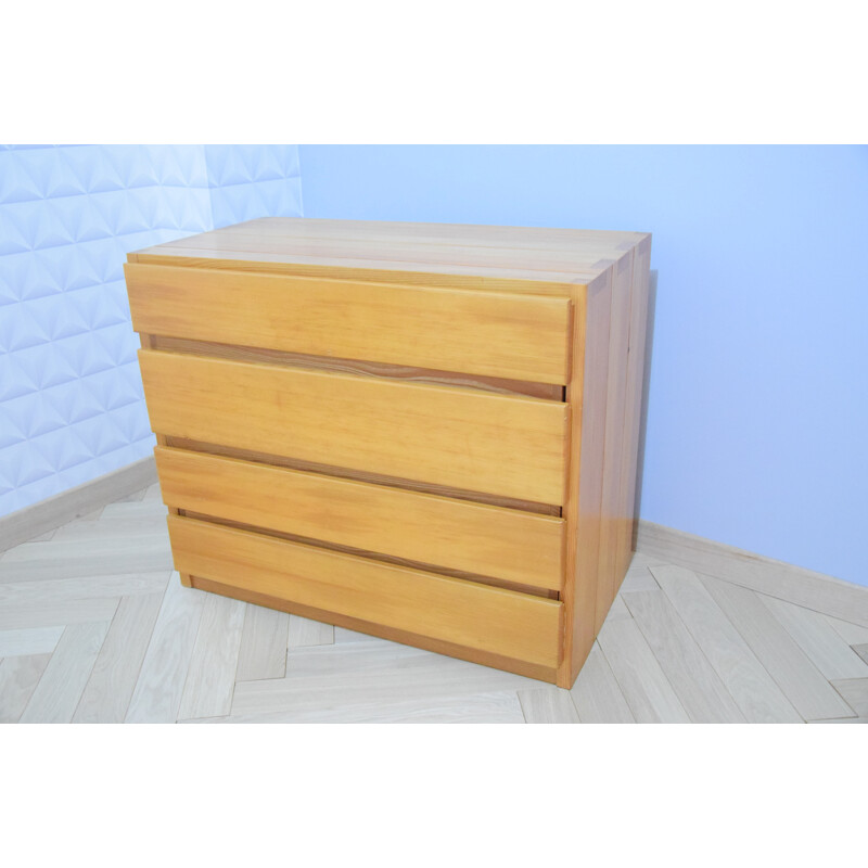 Vintage "Savoie" chest of drawers in solid wood by Regain - 1980s