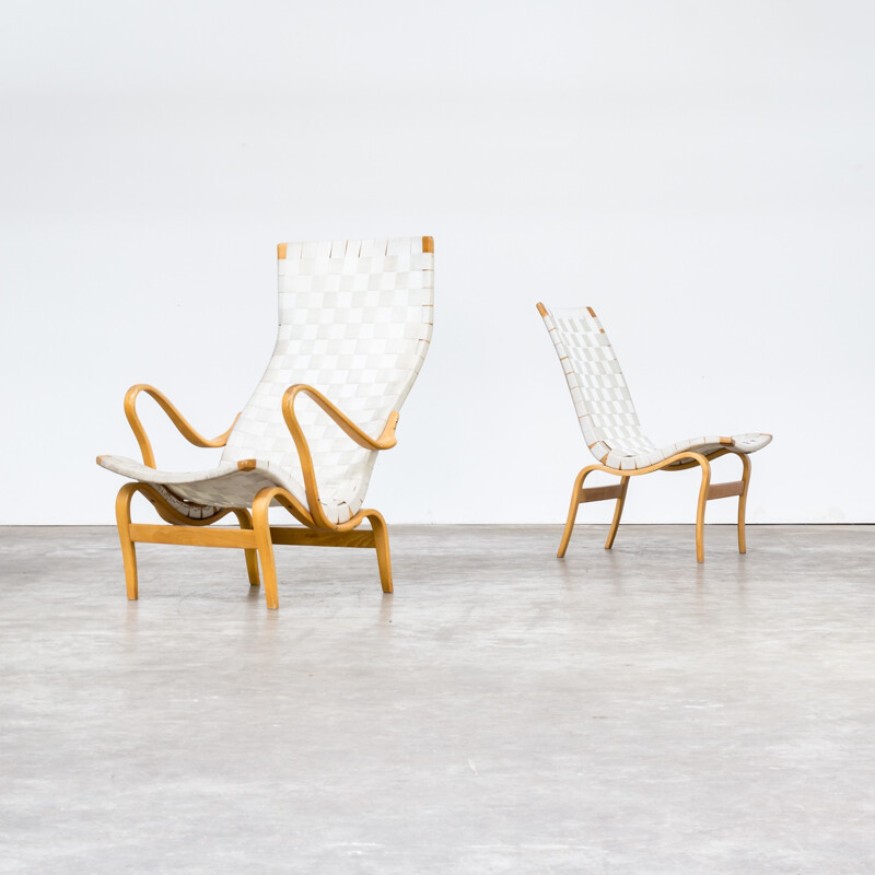 Set of 2 "Pernilla" armchairs by Bruno Mathsson for Dux - 1970s