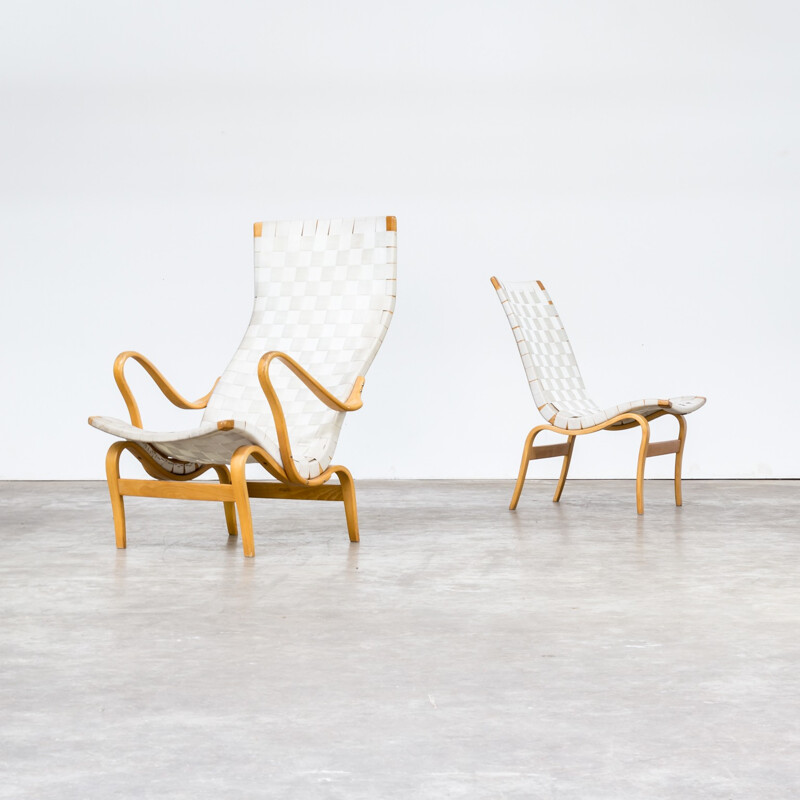 Suite de 2 fauteuils "Pernilla" par Bruno Mathsson pour Dux - 1970