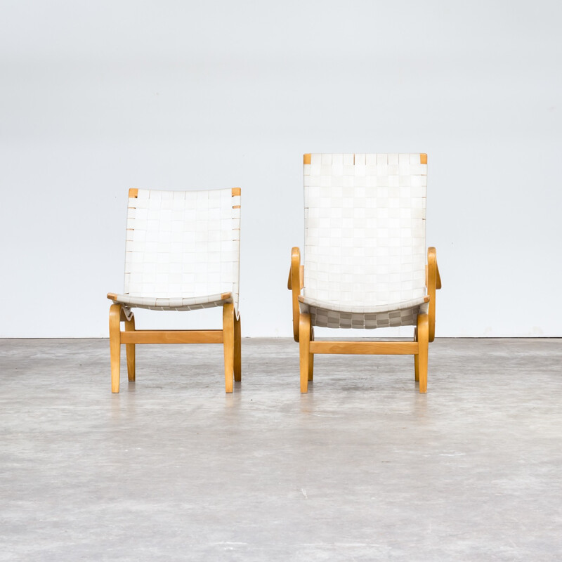 Set of 2 "Pernilla" armchairs by Bruno Mathsson for Dux - 1970s