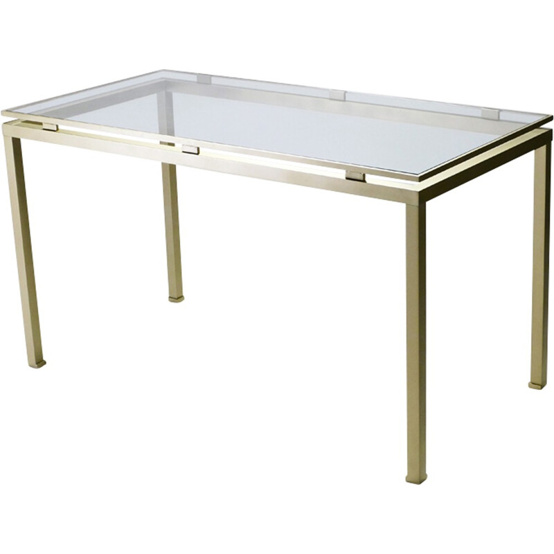 Vintage desk in brass by Guy Lefevre for Maison Jansen - 1970s