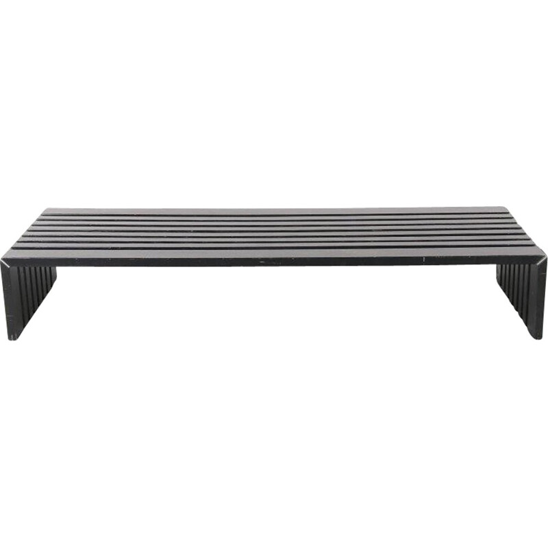 Vintage bench in black metal for Slate - 1960s