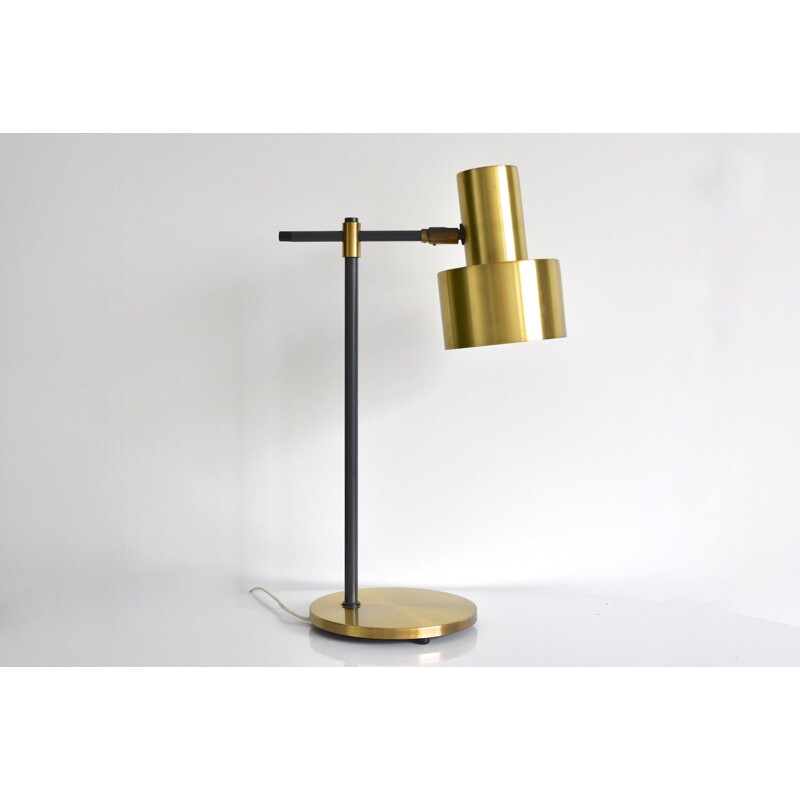 Vintage "Lento" golden table lamp by Jo Hammerborg for  Fog & Mørup - 1960s