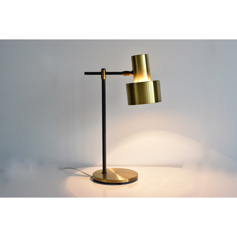 Vintage "Lento" golden table lamp by Jo Hammerborg for  Fog & Mørup - 1960s