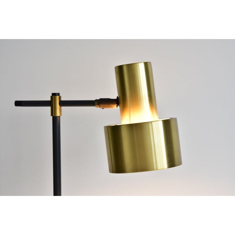 Vintage "Lento" golden table lamp by Jo Hammerborg for  Fog & Mørup - 1960s