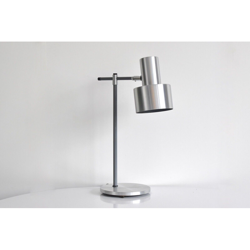 Vintage "Lento" silver table lamp by Jo Hammerborg for  Fog & Mørup - 1960s