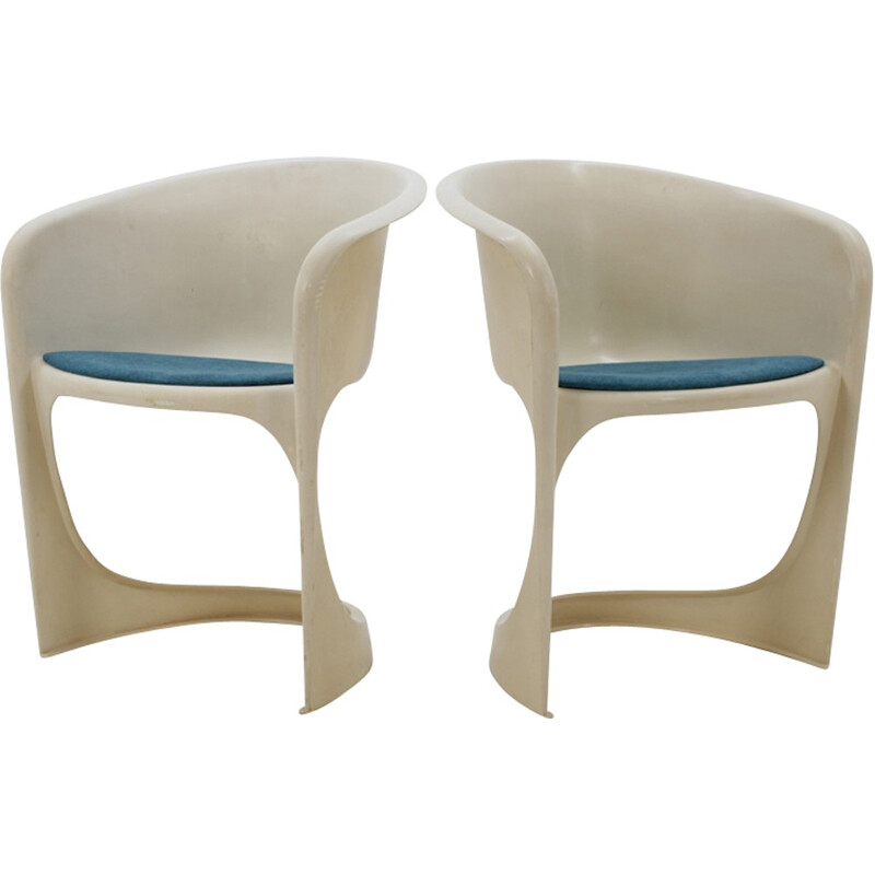 Set of 2 vintage plastic chairs by Steen Østergaard for Cado - 1970s