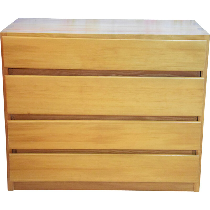 Vintage "Savoie" chest of drawers in solid wood by Regain - 1980s