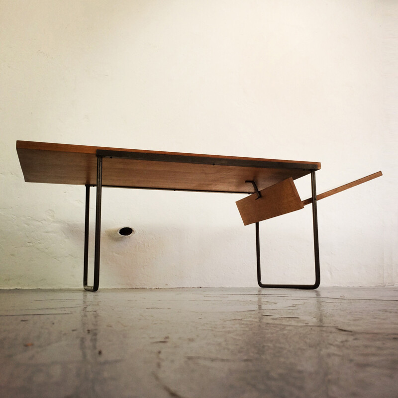 Table basse en contreplaqué, métal et formica, Georges FRYDMAN - 1950