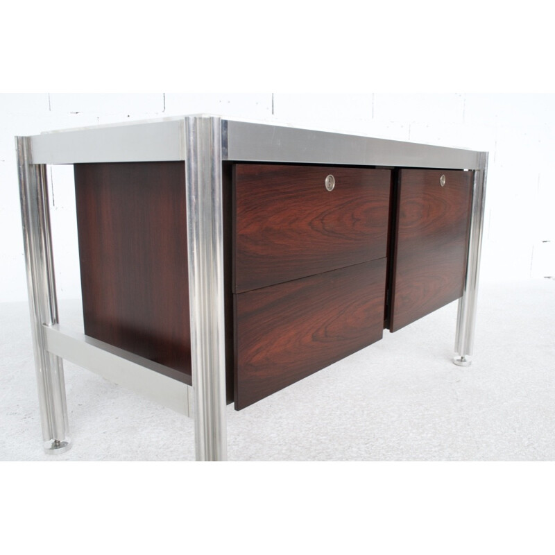 Vintage sideboard in rosewood by George Ciancimino for Mobilier International - 1970s