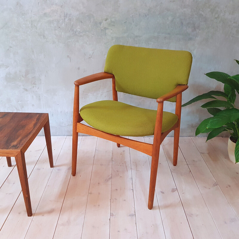 Vintage oak chair by A.B Madsen & Larsen for Fritz Hansen - 1950s