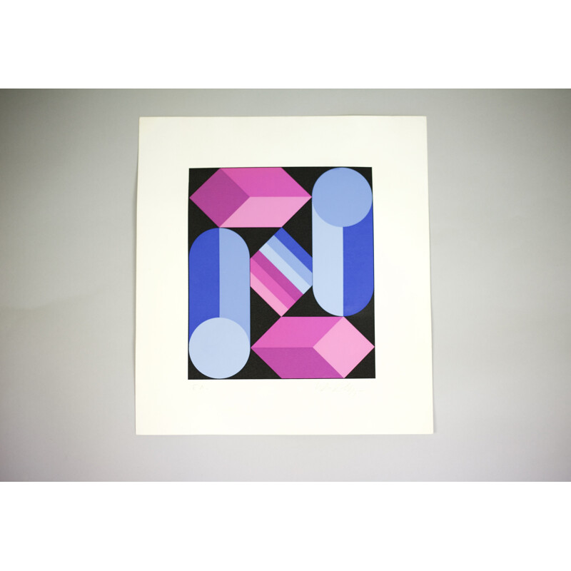 Lithograph signed Victor Vasarely for "Epreuve d'Artistes" - 1970s