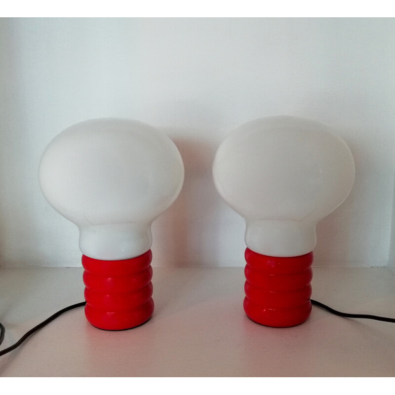 Vintage bulb table lamps by Ingo Maurer - 1960s