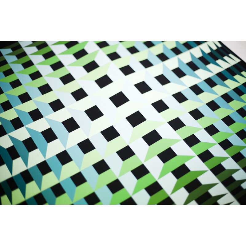 Silkscreen signed by Jean-Pierre Vasarely for "épreuve d'artiste" - 1970s 