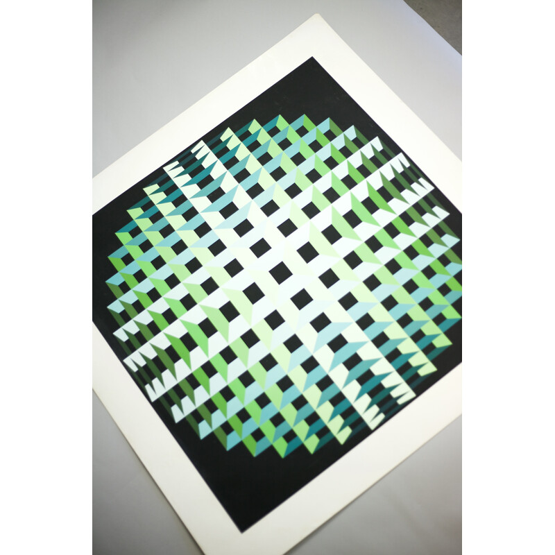 Silkscreen signed by Jean-Pierre Vasarely for "épreuve d'artiste" - 1970s 