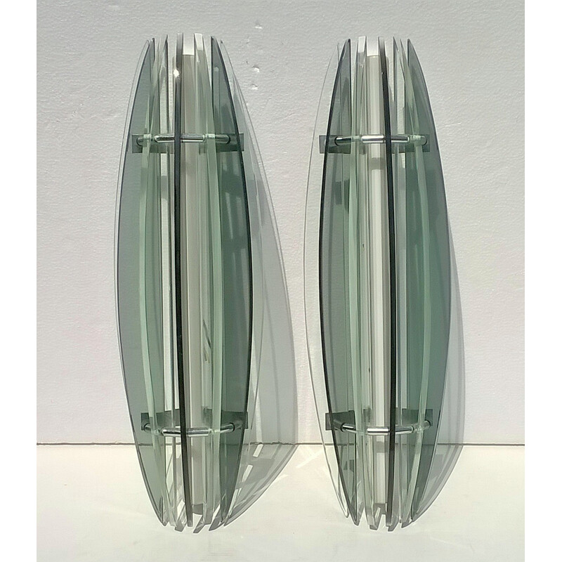 Set of 2 Large Wall Lights from Veca - 1960s