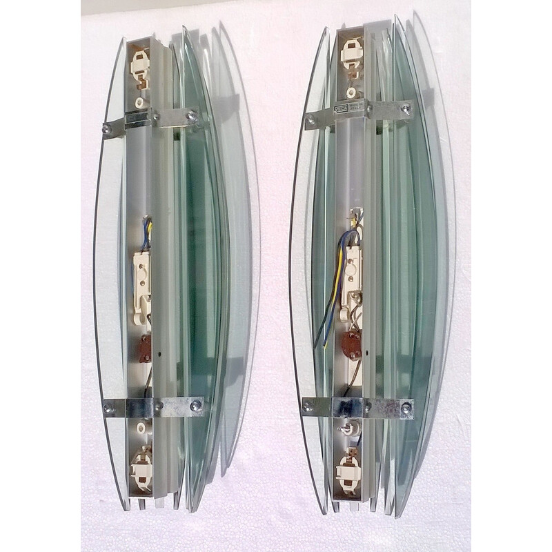 Set of 2 Large Wall Lights from Veca - 1960s