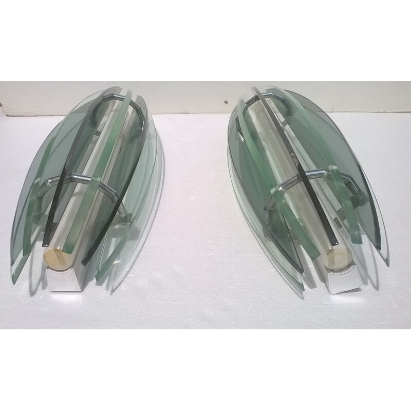 Set of 2 Large Wall Lights from Veca - 1960s