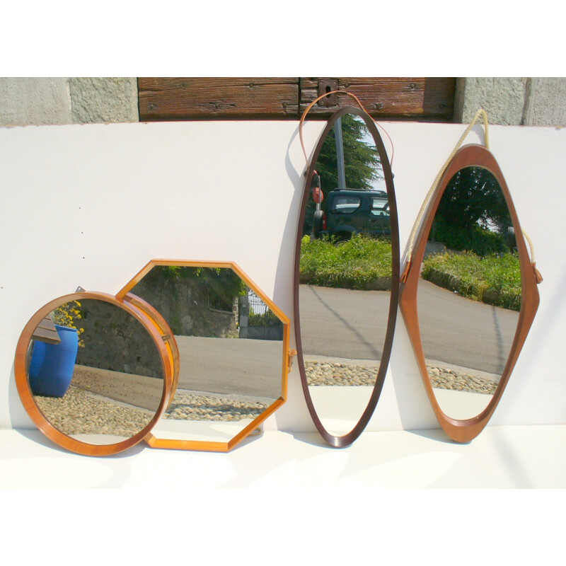 Set of 4 Vintage Swedish Mirrors - 1950s