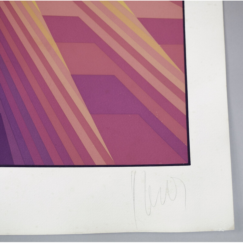 Silkscreen signed by Jean-Pierre Vasarely for "épreuve d'artiste" - 1970s 