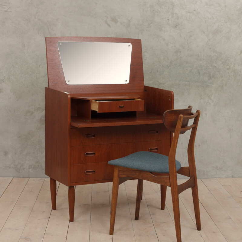 Vintage Danish secretary in teak - 1960s