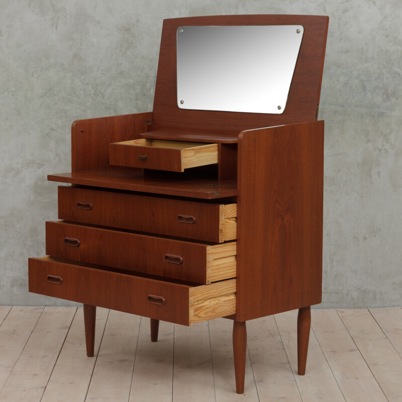 Vintage Danish secretary in teak - 1960s