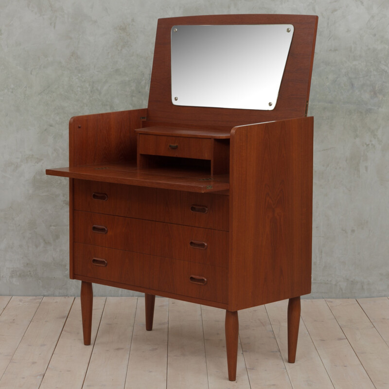 Vintage Danish secretary in teak - 1960s