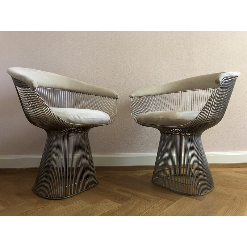 Set of 2 vintage armchairs by Warren Platner for Knoll - 1970s