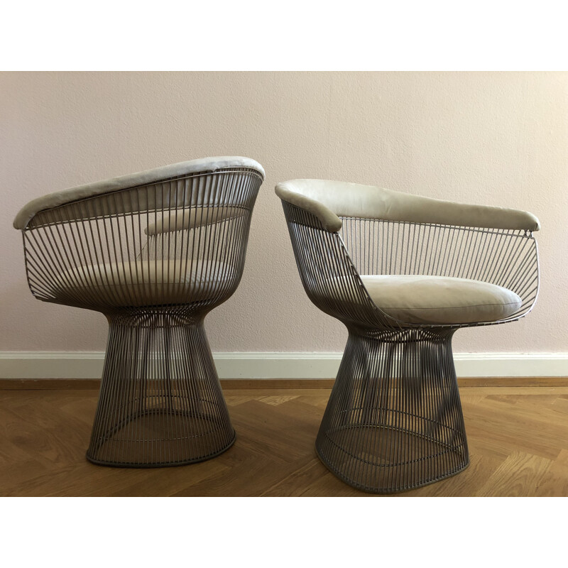 Set of 2 vintage armchairs by Warren Platner for Knoll - 1970s