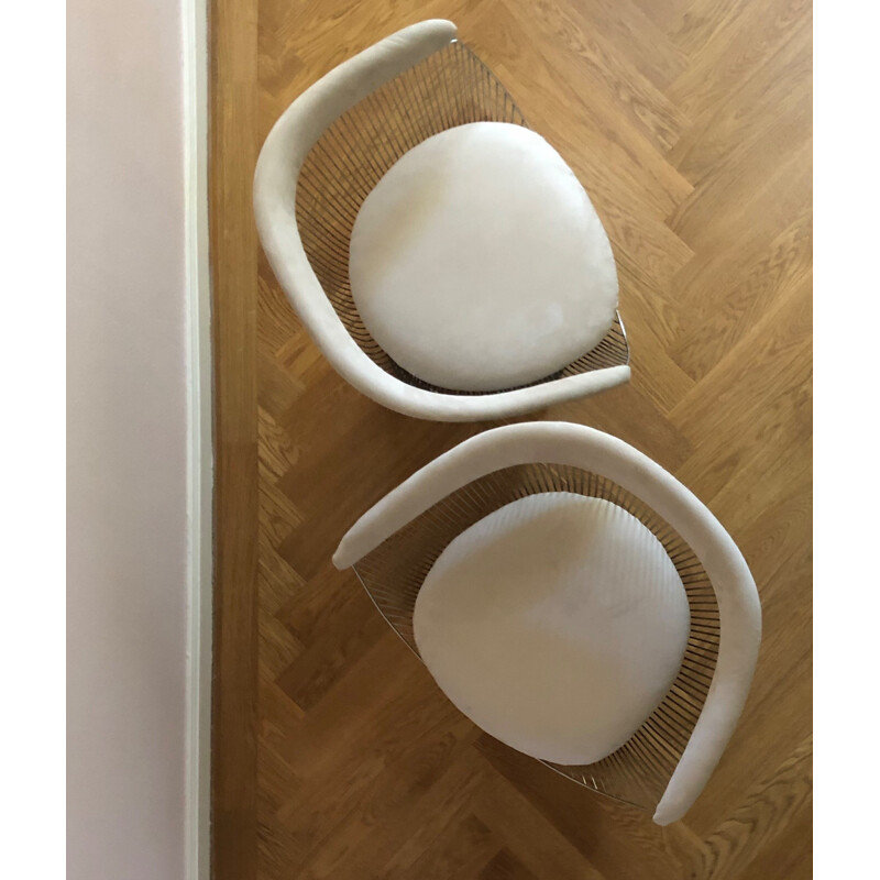 Set of 2 vintage armchairs by Warren Platner for Knoll - 1970s