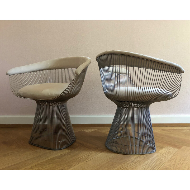 Set of 2 vintage armchairs by Warren Platner for Knoll - 1970s