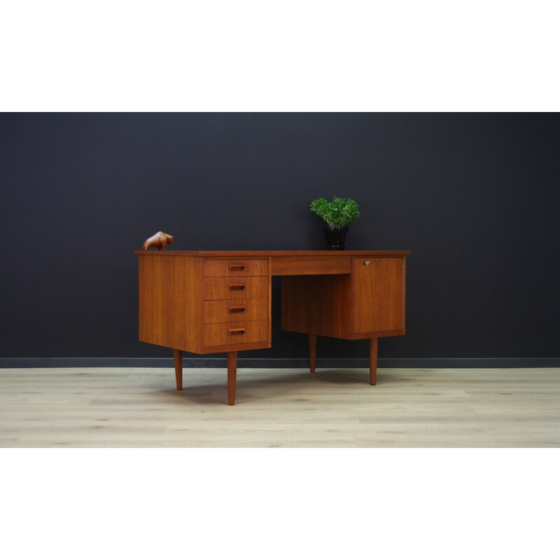 Vintage scandinavian minimalist writing desk - 1960s