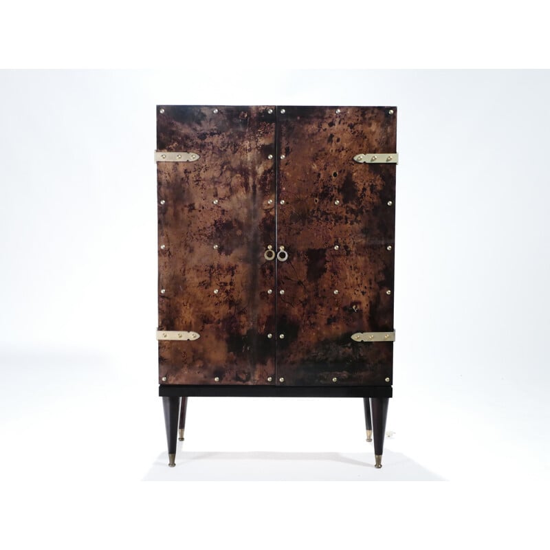 Vintage italian cabinet bar by Aldo Tura - 1960s