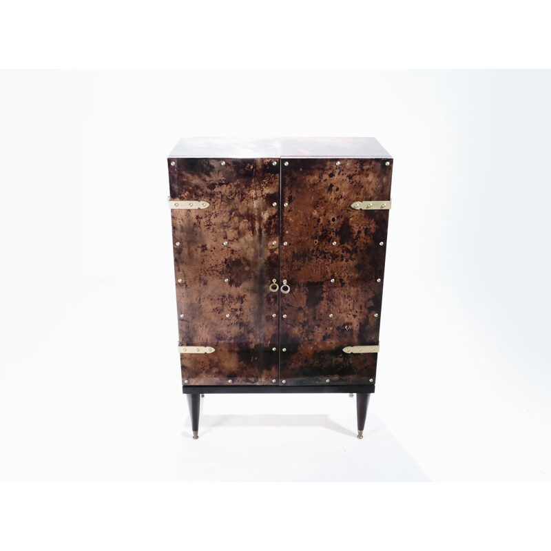 Vintage italian cabinet bar by Aldo Tura - 1960s