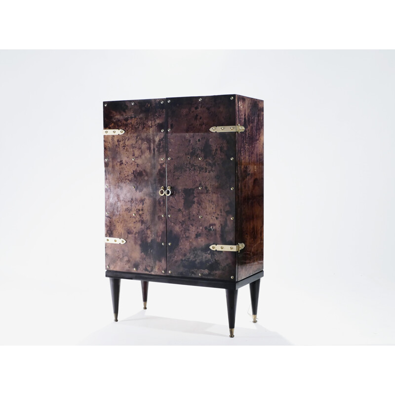 Vintage italian cabinet bar by Aldo Tura - 1960s