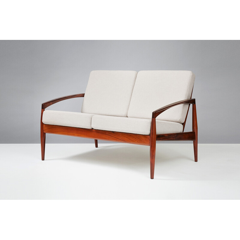 Vintage "Paper Knife" 2-seater sofa in rosewood by Kai Kristiansen for Magnus Olesen - 1950s