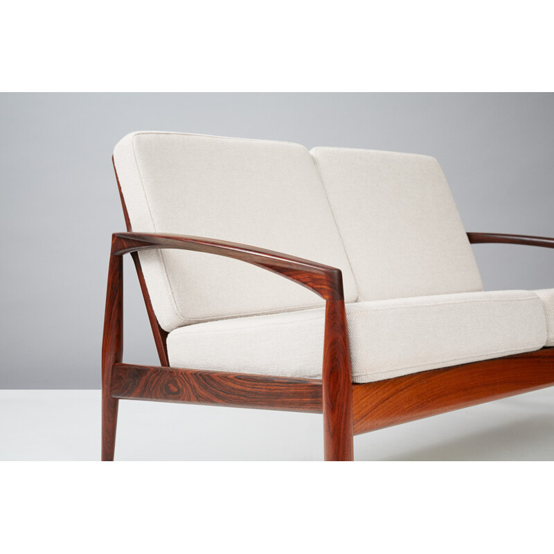 Vintage "Paper Knife" 2-seater sofa in rosewood by Kai Kristiansen for Magnus Olesen - 1950s