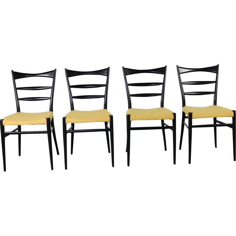Conjunto de 4 sillas danesas de época para Slagelse - 1960