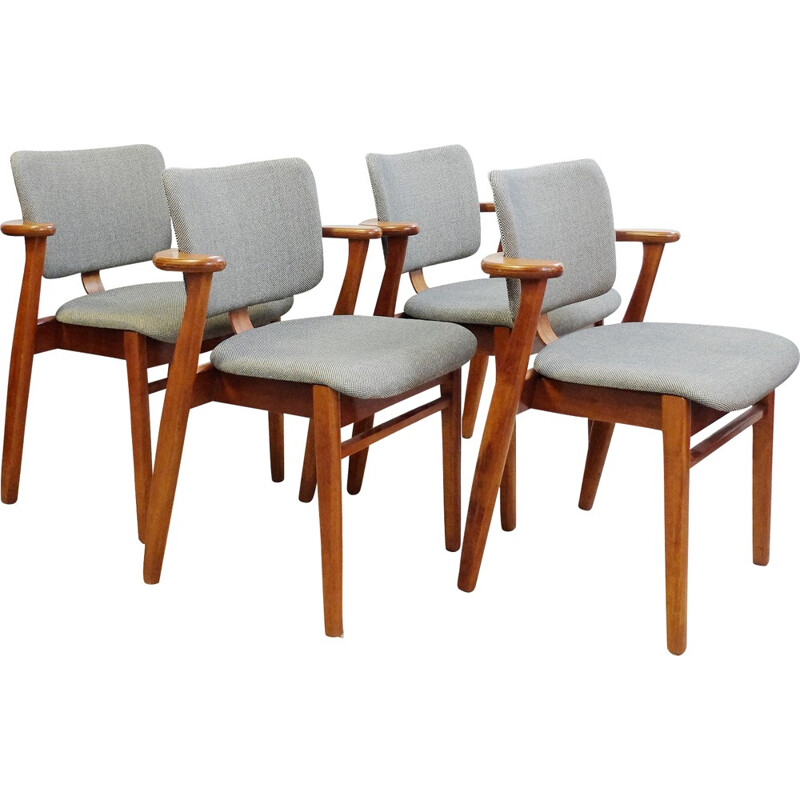 Suite de 4 fauteuils Domus vintage pour Knoll - 1950