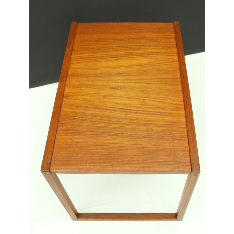 Vintage sef 3 Danish teak nesting tables Model 133 by Kai Kristiansen for Vildbjerg Møbelfabrik ApS - 1960s