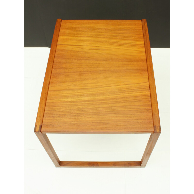 Vintage sef 3 Danish teak nesting tables Model 133 by Kai Kristiansen for Vildbjerg Møbelfabrik ApS - 1960s