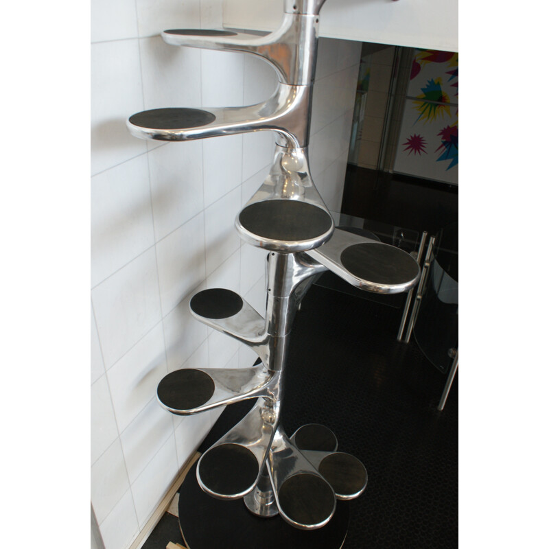 Rare Roger Tallon Aluminium "Helicoid" Staircase -1960s