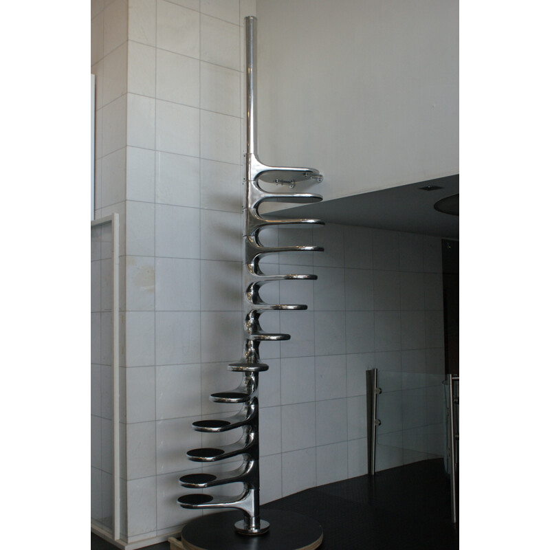 Rare Roger Tallon Aluminium "Helicoid" Staircase -1960s