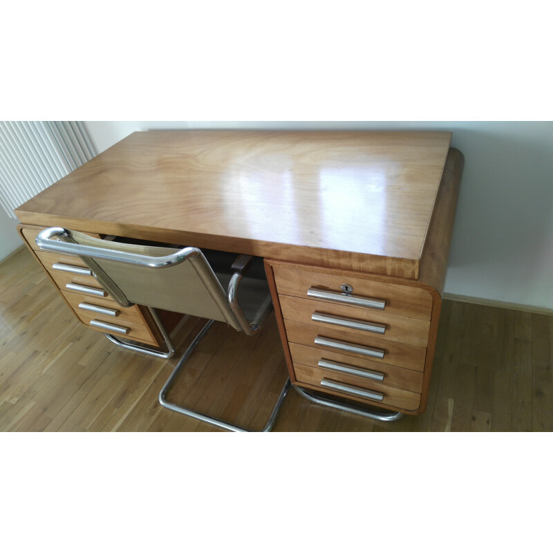 Factory owner desk in steel chrome - 1930s