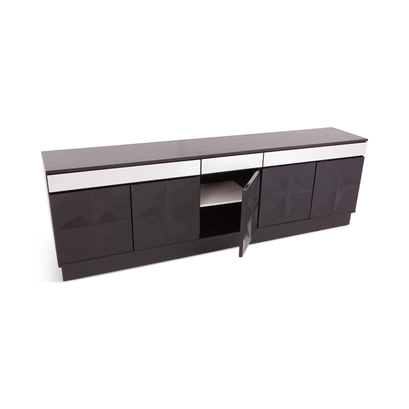 Large vintage Sideboard with Brushed Steel Details - 1960s